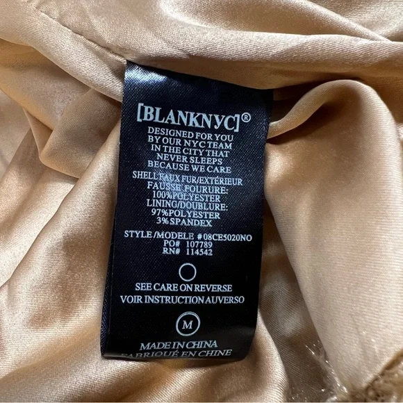 Blank NYC Faux Fur Teddy Bear Coat Medium - Picture 7 of 8